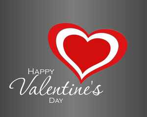 A Valentine's greeting card with hearts and text message of Happy Valentine's day.