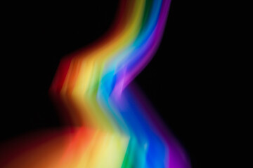 Colored blurred light lines. Abstraction of light. 
Lgbt flag.