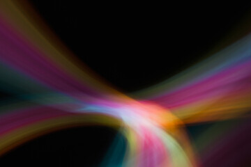 Colored blurred light lines. Abstraction of light.
