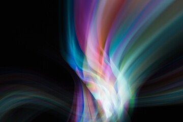 Colored blurred light lines. Abstraction of light.