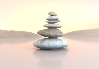 Fototapeta na wymiar Balance Stones - stock photo