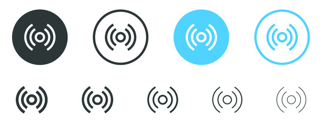 wireless Network signal icon . nfc broadcast internet connection icons - obrazy, fototapety, plakaty