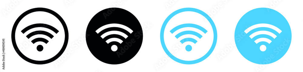 Wall mural wireless and wifi icon signal symbol for internet access, internet connection
