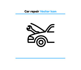 Car repair vector outline icon illustration. Car repair icon