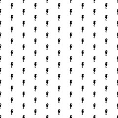 Naklejka premium Square seamless background pattern from geometric shapes. The pattern is evenly filled with big black sea horse symbols. Vector illustration on white background