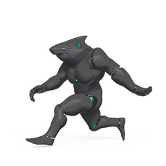 cyber shark is running