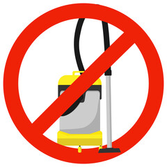 Yellow vacuum cleaner isometric 3d icon