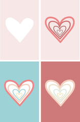 Love and Valentine's Day, hearts, pastel colors