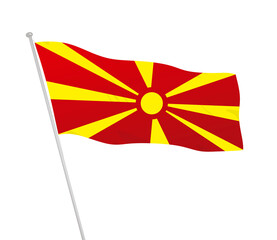 North Macedonia national flag. vector illustration
