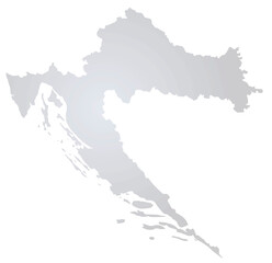 Croatia grey map. vector illustration 