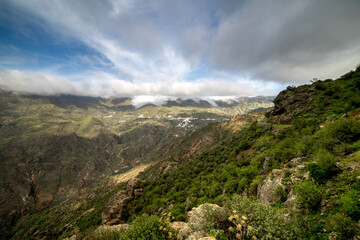 top of Gran Canaria landscape. Canary islands.