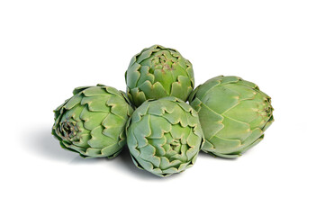 Fototapeta premium Fresh artichokes isolated from the background