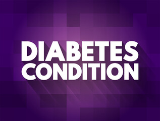 Obraz premium Diabetes Condition - chronic health condition that affects how your body turns food into energy, health text concept for presentations and reports