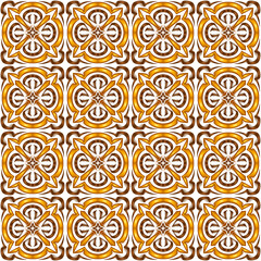 Ceramic tile seamless pattern. Wall or floor texture. Absrtract decorative porcelain pottery.