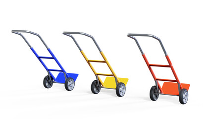 3D Render Shopping Cart Icon illustration Design.