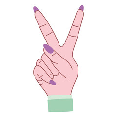hand peace and love