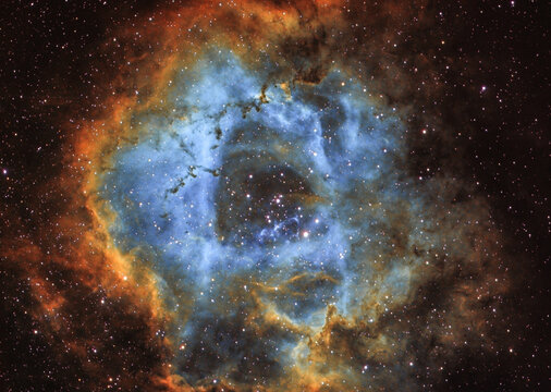 The Rosette Nebula in the constellation of Monoceros