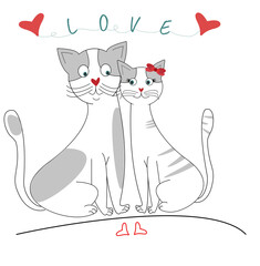 cats in love
