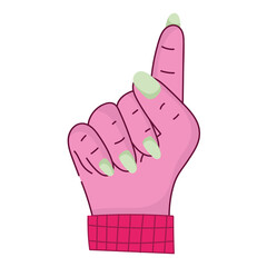 Obraz premium hand raising index