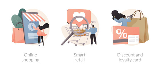 E-commerce platform abstract concept vector illustrations.