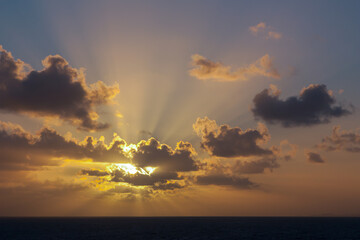 sunset over the sea