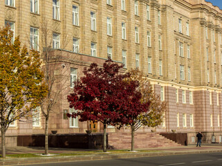 building in autumn