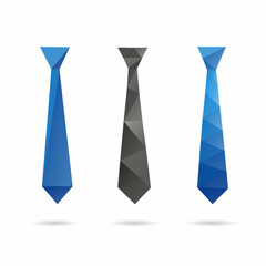 Tie abstract isolated on a white backgrounds, vector illustration 