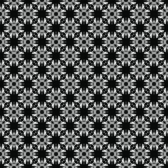 Black and white pattern texture. Bw ornamental graphic design. Mosaic ornaments. Pattern template. Vector illustration.