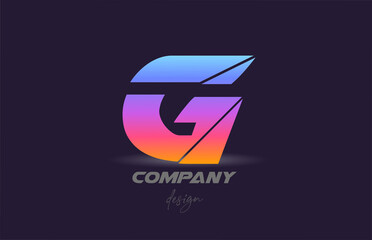 G alphabet letter icon logo with sliced style and colorful design. Creative template for company and business