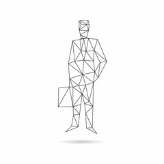 Abstract business man, vector illustration