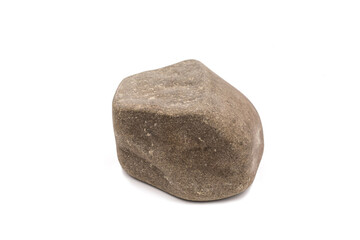 real river gray stone on a white