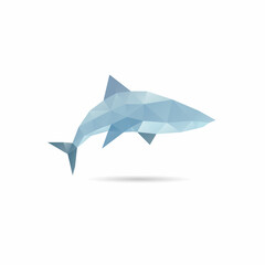 Shark triangle shape abstract, vector illustration