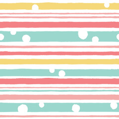 Simple seamless pattern with horizontal stripes in pastel colors.