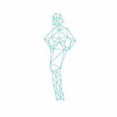 Woman silhouette abstract, vector illustration