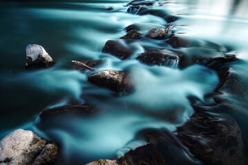 waterfall in the night