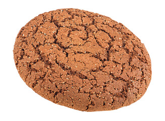 Chocolate cookie isolated on a white background