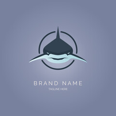 Fototapeta premium shark logo template design for brand or company and other