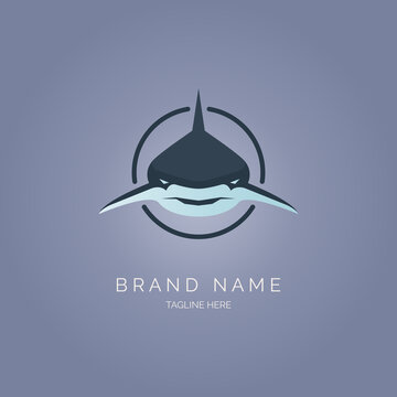 shark logo template design for brand or company and other
