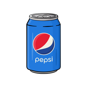 Pepsi can isolated. Vector. Cartoon
