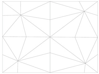 Grafika wektorowa utworzona w wyniku wypełnienia obszaru roboczego konturami trójkątów.