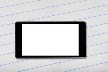 Blank screen on new modern smartphone