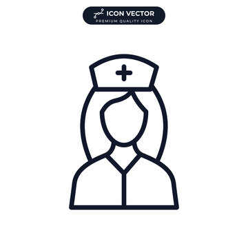 Nurse icon symbol template for graphic and web design collection logo vector illustration