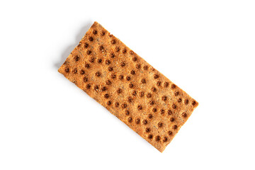 Rye crispbread isolated on a white background.