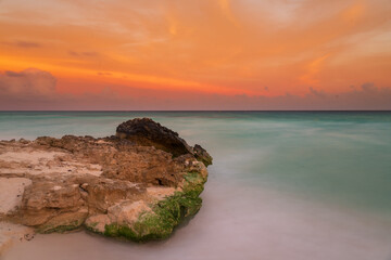 sunset over the sea