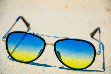 sunglasses on the sand