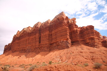 The sharp pointed red rocks of Capitol Reef National Park
