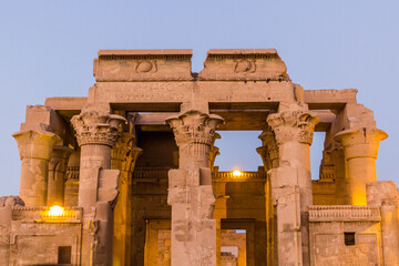 Evening view of Kom Ombo temple, Egypt