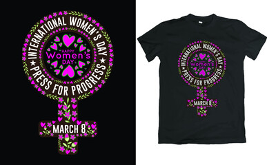 international women's day press for progress march 8 .