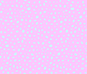 Pettit poa in candy colors. Polka dots pattern. Vector seamless pattern