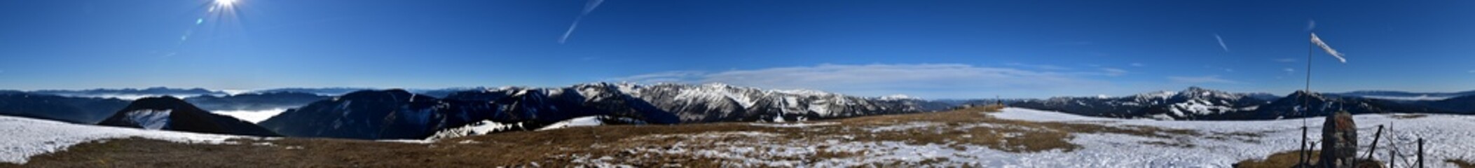 Obraz premium 360° Panorama von Hochanger (zwischen Hochschwab und Hohe Veitsch), Steiermark